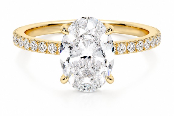 2,00CT DIAMANTRING I 14k GULL MED SERTIFIKAT
